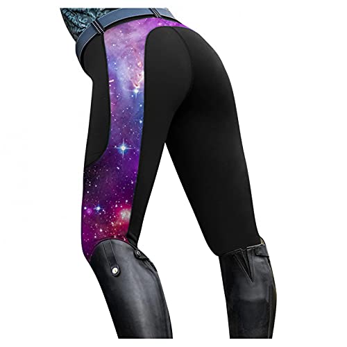 Aniywn Women s Horse Riding Pants Equestrian Breeches Tights Exercise High Waist Sports Riding Equestrian Trousers Black