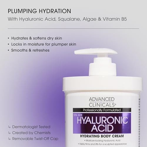 Advanced Clinicals - Retinol Cream + Hyaluronic Acid Lotion for Face and Body Skin Care Anti-Aging Creams for Dry Skin - Image 5