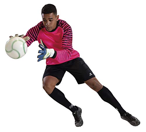 Asioka 157/17 Camiseta de Portero de Mangas Largas, Unisex Adulto, Rosa (Fucsia) / Negro, XL