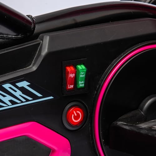 12V Electric Go Kart for Toddlers, Drift Kart with 7Ah Battery 35W Motor, High/Low Safety Speed Max 2.8MPH for Child, Max Load 66lbs, Electric Vehicle Toy for Kids Christmas Birthday Gift