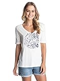 Roxy Junior's Bubble Leaf Hi V-Neck Graphic Tee