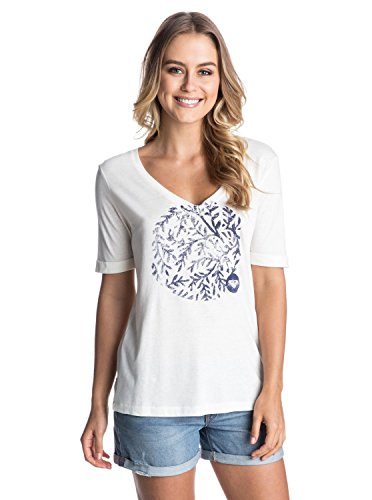 Roxy Junior's Bubble Leaf Hi V-Neck Graphic Tee