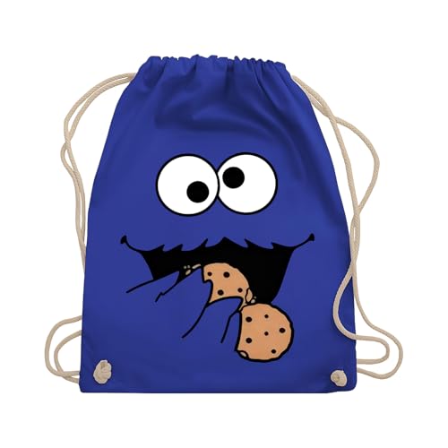 RAOPNHS Krümelmonster Rucksack, Fasching-Kostüm Accessoire, Krümelmonster Tasche für Fasching-Fans, 21 x 23 x 15 cm