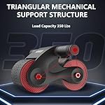 Ab Roller Wheel with Automatic Rebound for Home Gym Core Fitness, Sturdy Abdominal Exercise Equipment, Includes Knee Pad, Perfect for Ab Workouts and Strength Training - Image 4