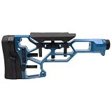 MDT Fixed SRS Standard Skeleton Buttstock, Custom fit Length, Buttplate, Cheek Height, 2.5' Rail Attachment, 2 Sling Mounts, Blue (102669-BLU)