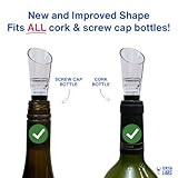 Wine Aerator Pourer (2-pack) by TenTen Labs - Premium Aerating Spout and Decanter Set for Wine Bottles - No Drips or Spills - Improves Taste and Smell Immediately - Gift Box Included - Black - Image 5