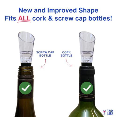 TenTen Labs Wine Aerator Pourer (2-Pack), Decanter Spout, Black by TenTen Labs - Image 5