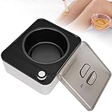 Elektrischer Wachsheizer, Wachsheizer zur Haarentfernung, 4 Packungen Wachsperlen Professioneller Wachsbohnen-Maschinenbausatz Spa Gesichtsarme Unterarme Beine Bikini(01)