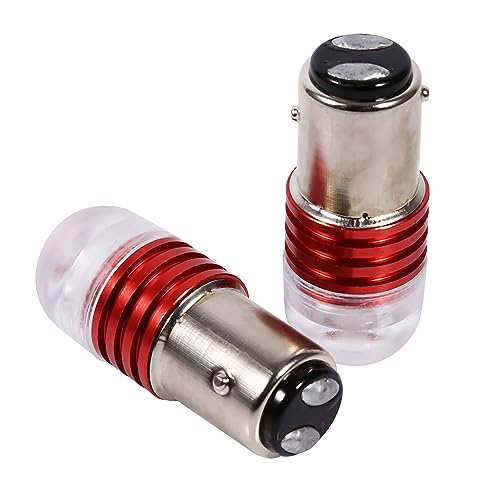 Walmeck Rojo 1157 2357 Bombillas LED Intermitentes de Alto Brillo Luces de Freno Traseras 2 Uds para Coche