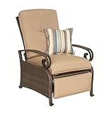 La-Z-Boy Outdoor Lake Como Resin Wicker Patio Furniture Recliner (Khaki Tan), with All Weather Sunsharp Cushions