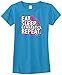 Threadrock Big Girls' Eat Sleep Gymnastics Repeat Fitted T-Shirt