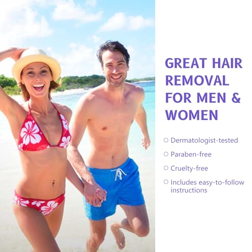 Gentle Body Hair Removal Cream,Luuma Facial Hair Removal Cream, Painless & Gentle Depilatory Cream with Spatula Applicator, for All Skin Types(1PCS)