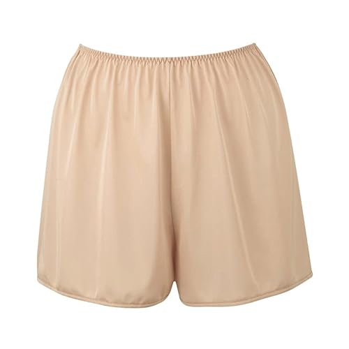 [アツギ] ぺチパンツ ショート丈 フレアパンツ 35cm丈 ひざ上丈 ペチコート ヌードメイク 透け防止 吸汗速乾 帯電防止 スカート下 レディース L A:ハニーアーモンド（Amazon）