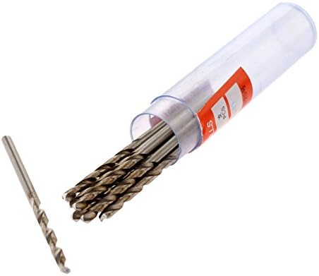 Twist Drill Bits, Mtsooning 10PCS 2.5mm Micro HSS Cobalt Metric Spiral Rotary Tool for Stainless Steel Wood Plastic Copper Aluminum Sets