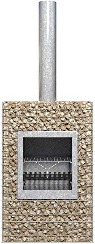 Barbecook Ferro650 Gabionenkamin mit Grillrost Terassenofen Feuerstelle...