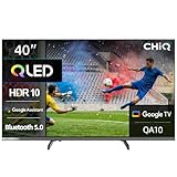 CHiQ 40QA10 40 Pollici QLED Full HD Smart TV HDR10, Dolby Audio, Chromecast Integrato, HEVC Main 10, Triplo Tuner (DVB-C/T/T2/S/S2), Nuovo Modello