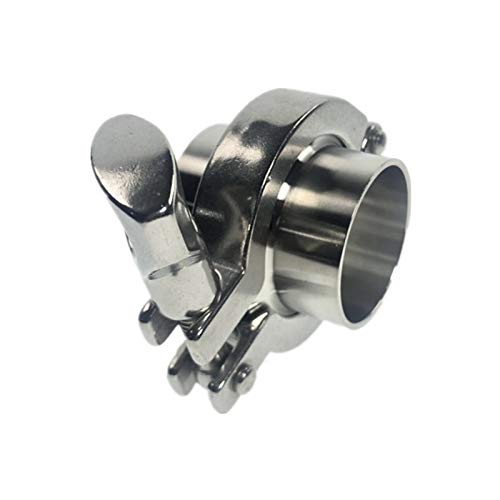 Części sanitarne, SS304 Sanitarny kołnierz rurowy spawany z tuleją zaciskową Triclamp z uszczelką PTFE lub silikonową 19-159 mm(3pcs 38mm)