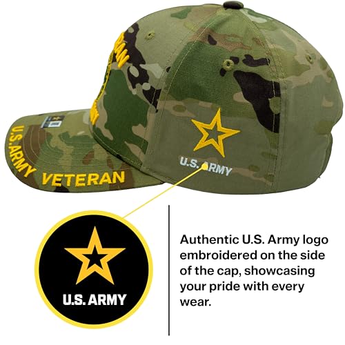 Gorra de veterano del ejército para hombre con parche bordado miniatura 4