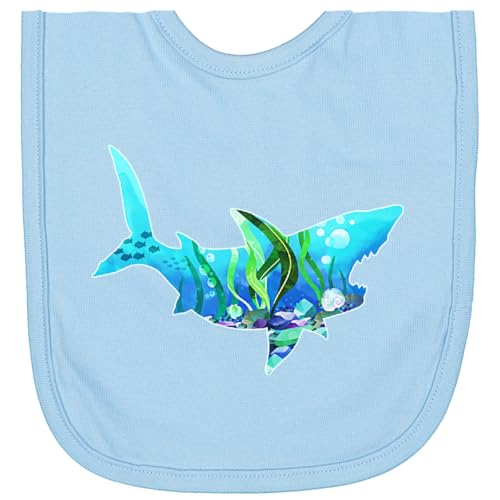 inktastic Shark Shaped Aquarium Scene Newborn Bib