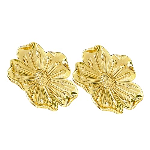 Alipis Tiradores de Latón Macizo Vintage Diseño Floral Pomos de Armario Dorados Pequeños Orificio 2 Piezas para Muebles de Cocina Baño y Cajones Pomos Decorativos Resistentes y