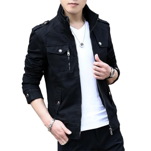 Mens Cargo Jacket Military Jacket Coats Bomber Jacket Stand Coats