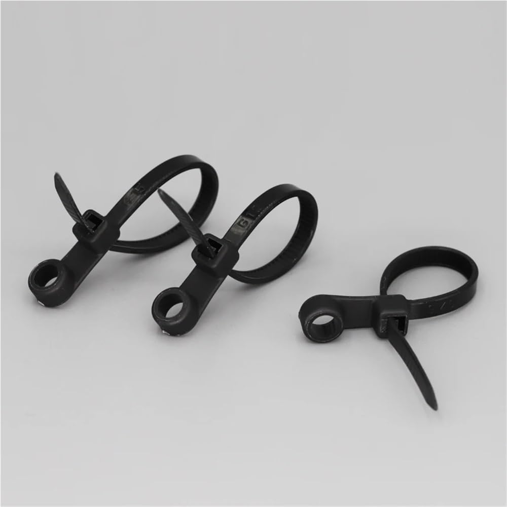 Fascette stringicavo in plastica e nylon, con foro di montaggio a vite, fisso, autobloccante, fascette (41 pezzi, 4 x 200 mm)