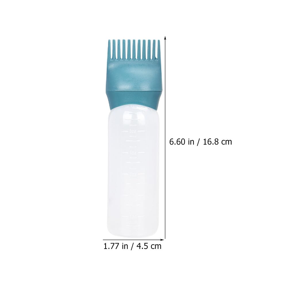 30Pcs Root Comb Applicator Bottle Hair Oil Applicator with Graduated Scale for Hair Dye Shampoos Oiling Bottle (Purple Green)