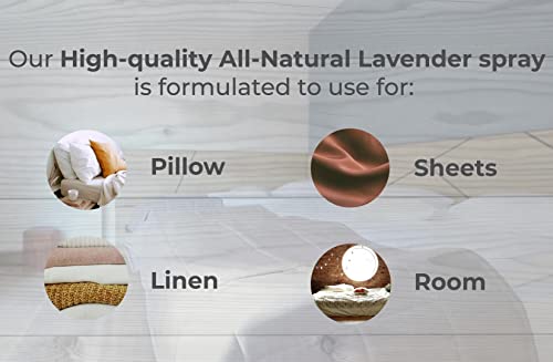 Aromasong All Natural Lavender Spray For Sleep - Room & Linen Spray For Pillows And Sheets - Lavender Bed Spray Home Air Freshener & Deodorizer - Calming Essential Oil Spray For Sleeping… #TOP1
