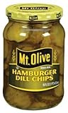 Mt. Olive Hamburger Dill Chips Pickles 16 oz (Pack of 12)