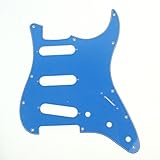 Custom 4 Ply Guitar Pickguard Compatible With Strat Standard Guitar SSS, Blue