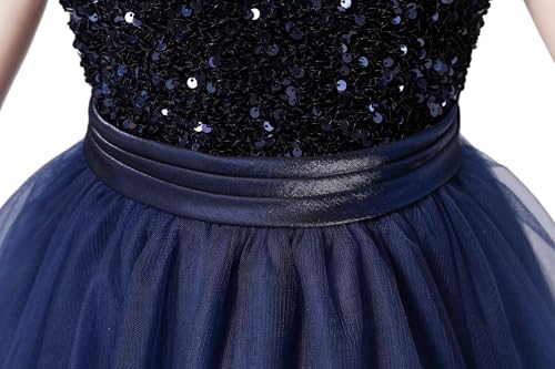 dideyttawl Short Flower Girls Dress Short Sleeves Velvet Sequin Top Tulle Skirt Round Neck Junior Bridesmaid Dresses4