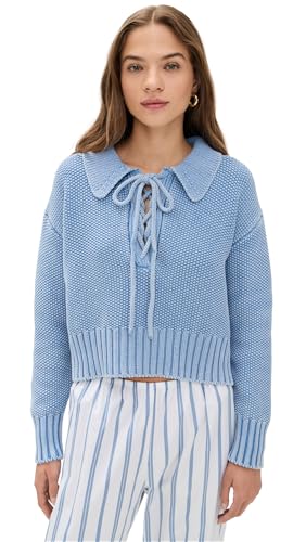 Splendid Women's Roxie Long Sleeve Front Lace Up Sweater
