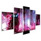 islandburner Bild auf Leinwand Mystische Eule im magischen Wald für Wohnzimmer Tierliebhaber Naturkostladen Bilder Wandbilder Poster