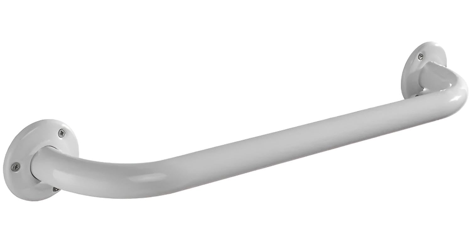 Twyford DocM Grab Rail Straight Arm Doc M 600mm White & Blue (White)