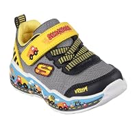 Skechers Kids Boys Play Scene Sneaker, Black/Yellow, 9 Toddler — image 4