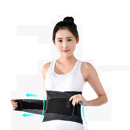 Cinturón lumbar médico gris ajustable en talla L con calor automático para alivio de espalda