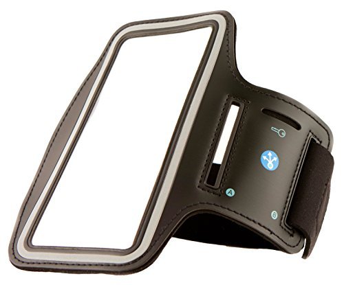 iPhone Running Band - Running Armband with Key Holder for Apple iPhone 6 (4.7') by NJM (Black)