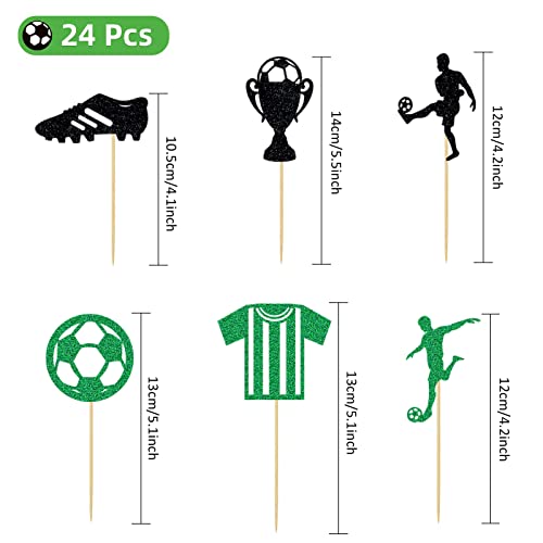 25 Pcs Soccer Cake Toppers Boy Cake Toppers Soccer Birthday Cake Toppers Boy Happy Birthday Cake Toppers Soccer Cupcake Toppers For Kids Boy Soccer Sports Party Decoration #TOP2