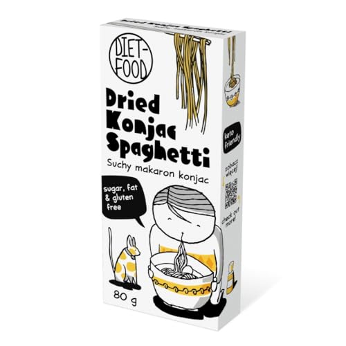 Getrocknete Shirataki Konjac Spaghetti 80 g – Kalorienarme, glutenfreie Pasta – Ideal für Diät & Low Carb Ernährung