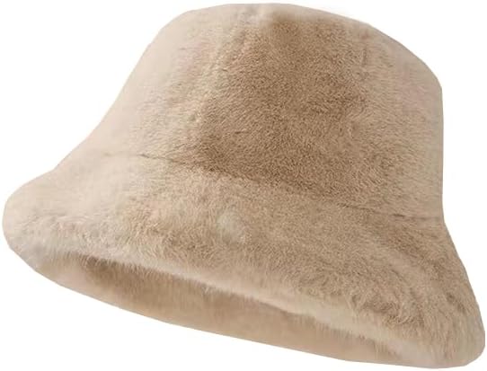 Ladies Warm Artificial Fur Winter hat Imitation Fur Winter Barrel hat Plush Warm hat Plush Fisherman's hat