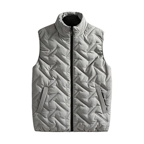 Veste sans manches thermique homme en coton doux épais gris L