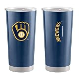 Logo Brands 516-S20T-1: Milwaukee Brewers 20oz Gameday Stainless Tumbler