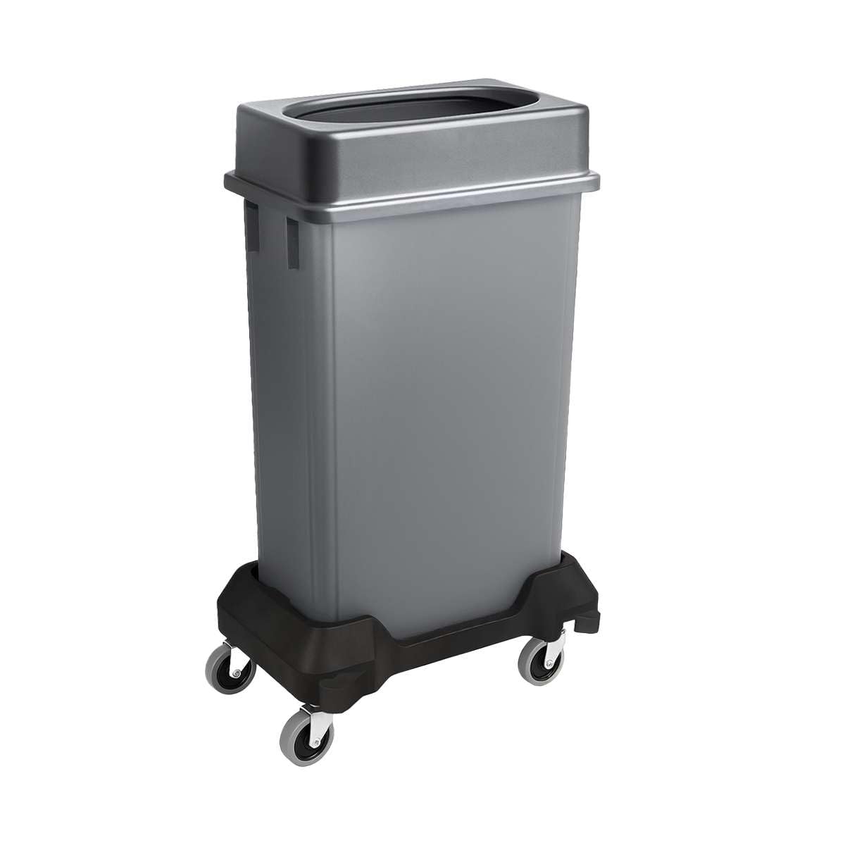 23 Gallon Slim Rectangular Garbage Can - Gray