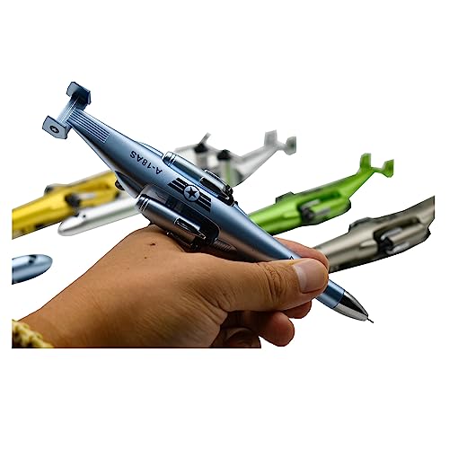 5 bolígrafos de gel con forma de avión y 12 recambios miniatura 3