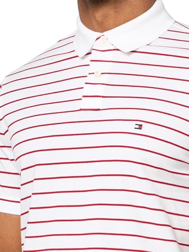 Image of Tommy Hilfiger Men's Short Sleeve Polo Shirts in Regular Fit With Stretch and Organic Pique Cotton