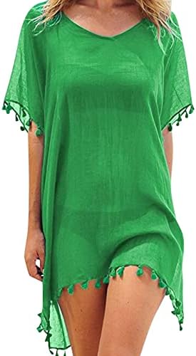 Robe De Plage Femme Voqeen – Paréo Bikini Cache-Maillot Été Chic, Tunique Légère Semi-Transparente Boho Pour Vacances