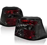 SPEC-D TUNING Smoke Lens Tail Lights Compatible with 1999-2006 Volkswagen Golf MK4 , Left + Right Pair Assembly