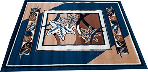 Image of Modern Carpet Velvet Touch 6.0X 8.0 Feet Teal Blue A