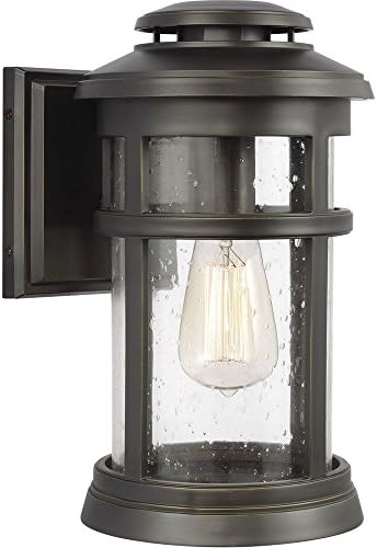 Feiss Lighting-Newport-Outdoor Wall Lantern in Transitional Style Made with StoneStrong for Coastal Environments-Antique