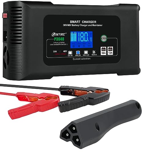 48v EZ-GO RXV TXT Golf Cart Battery Charger, 48V Lithium Lifepo4 Lead-Acid AGM Smart Battery Charger, Maintainer Trickle Charger